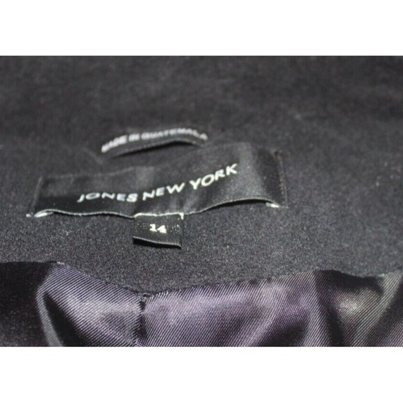 NEW Jones New York Wool Blend Peacoat Women's 14 Navy Blue Double Breasted NWT - Picture 7 of 7